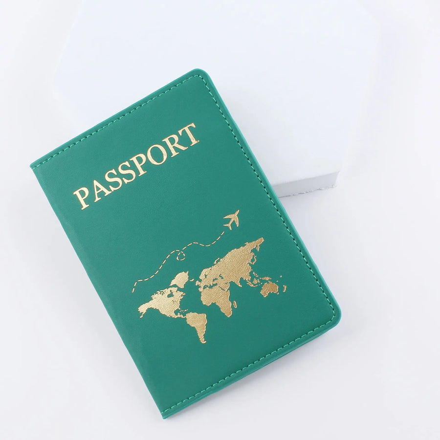 Leather passport and travel document case