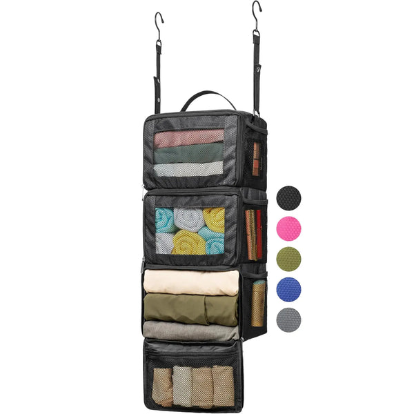 The AeroCloset™ Mini – Premium Portable Hanging Travel Shelves WB Travel Store