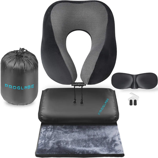 he Proglobe CloudNap™ Suite – Luxury 4-in-1 Memory Foam Travel Set WB Travel Store