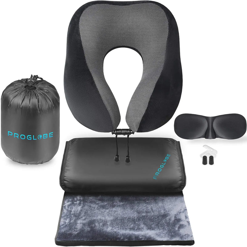 he Proglobe CloudNap™ Suite – Luxury 4-in-1 Memory Foam Travel Set WB Travel Store