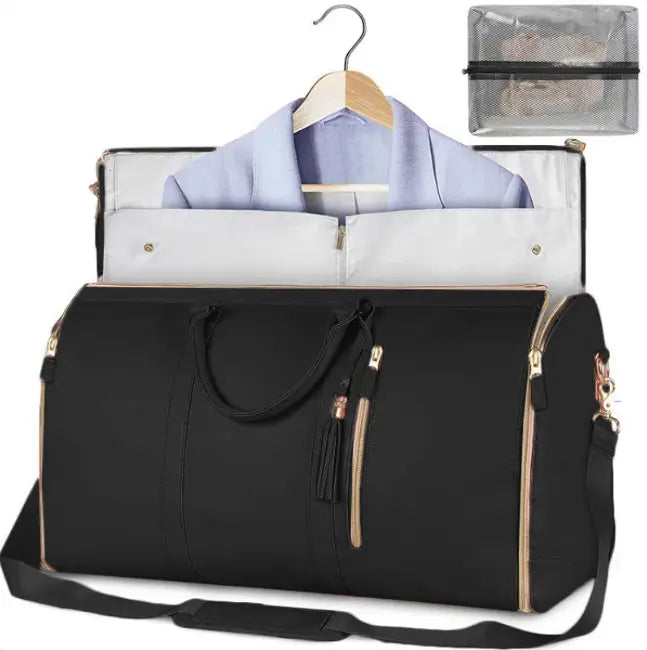Large travel duffel with a separate wet-dry pocket
