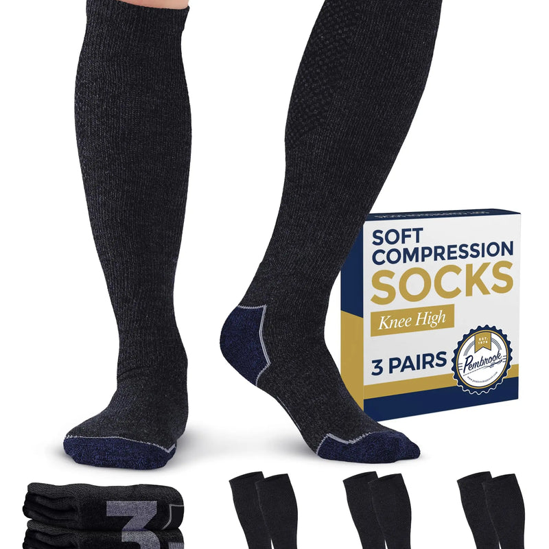 The Pembrook Transit Therapy – 3-Piece Men's Flight Support Socks WB Travel Store