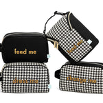 The Easy Baby Apex Trio – 4-Piece Houndstooth Diaper & Bottle Pouch Set WB Travel Store