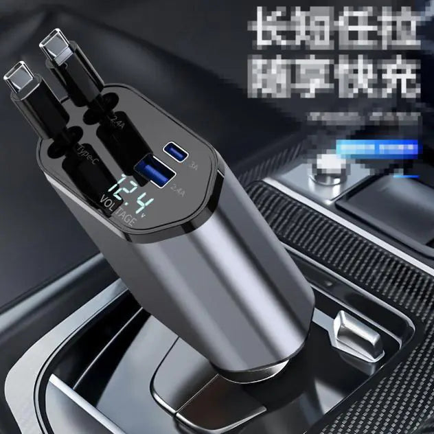 USB-C Retractable Car Charger