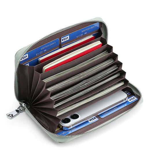 Accordion RFID Vegan Leather Wallet