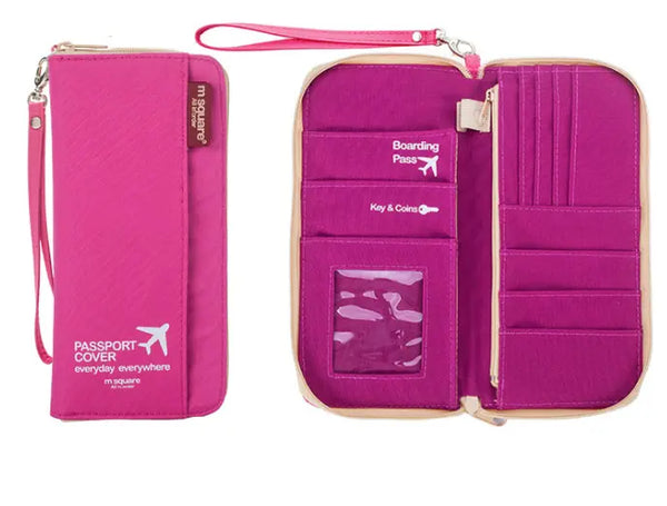 Passport holder with a built-in travel coin purse