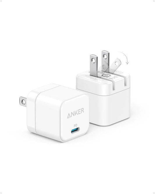 3 Pack Anker USB C Charger with Foldable Plug 20W USB C Charger Block for iPhone 16 / 15 and more Series Galaxy Pixel iPad (Cable Not Included)